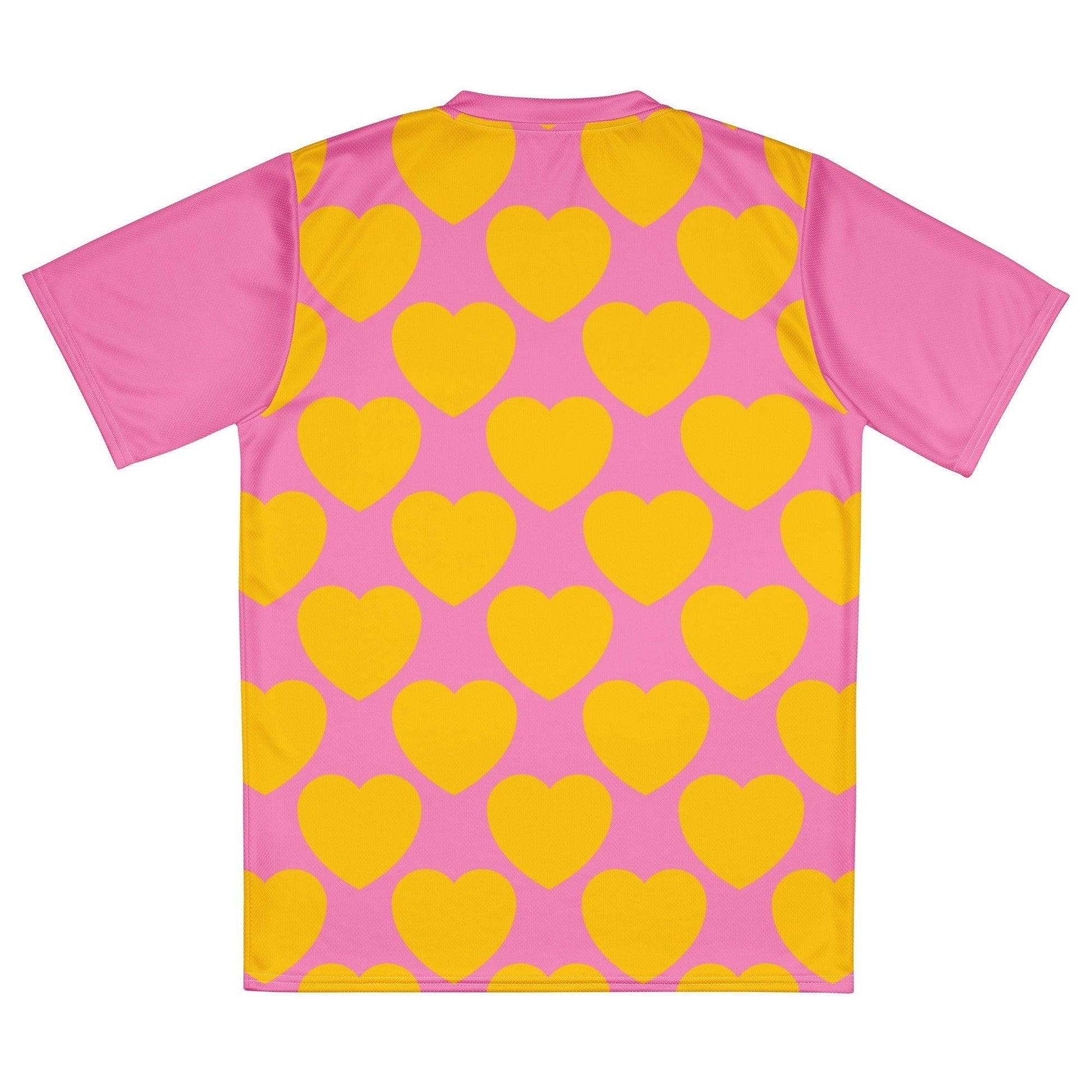 Sports Jersey - ELLIE LOVE yellow pink - Bold heart print