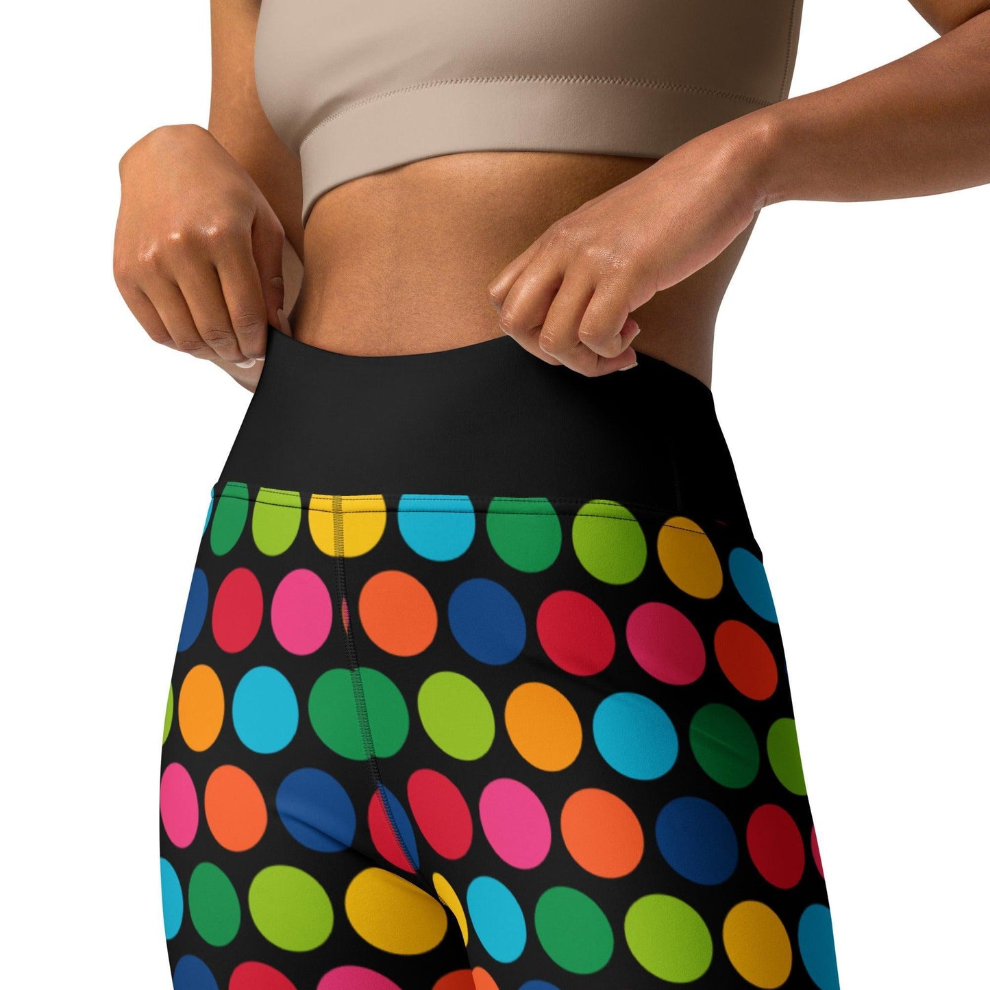 Yoga Leggings - ELLIE rainbow dot
