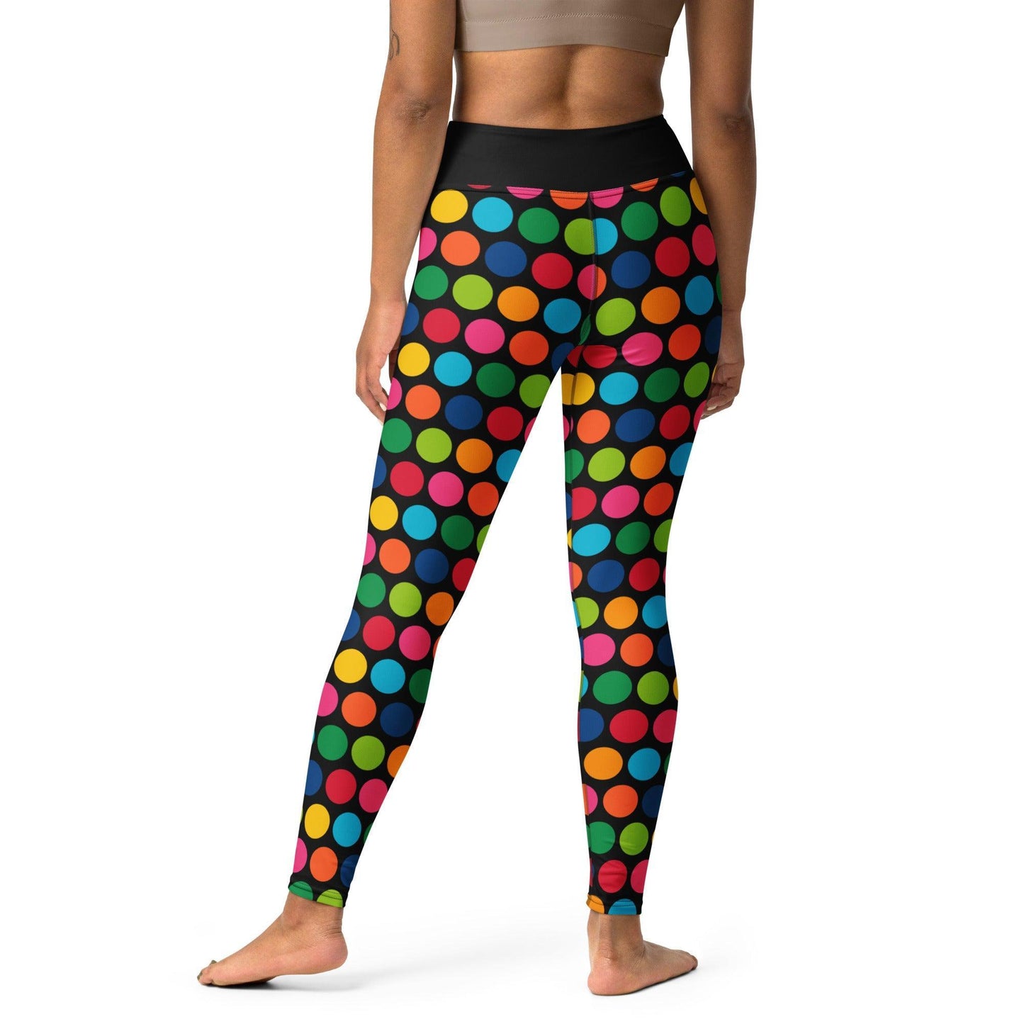 Yoga Leggings - ELLIE rainbow dot