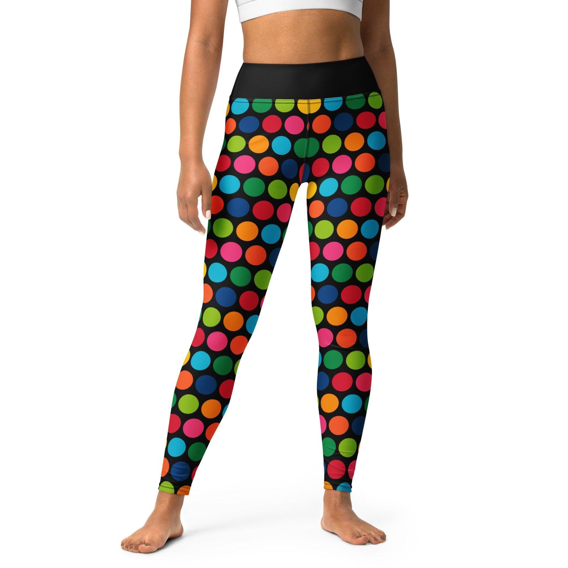 Yoga Leggings - ELLIE rainbow dot