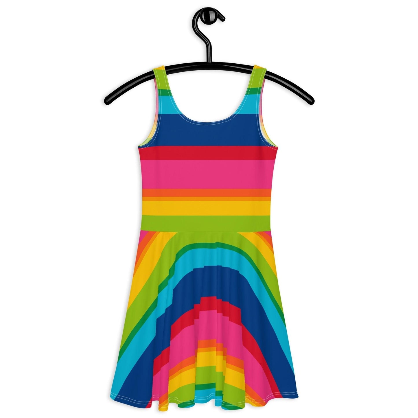 Skater Dress - ELLIE rainbow stripe