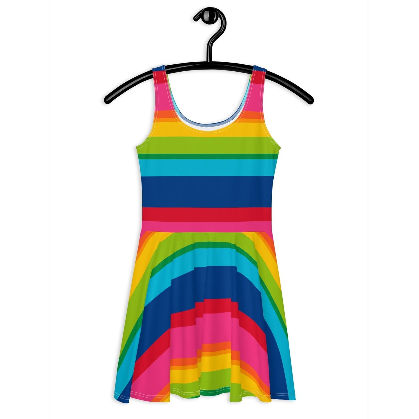Skater Dress - ELLIE rainbow stripe