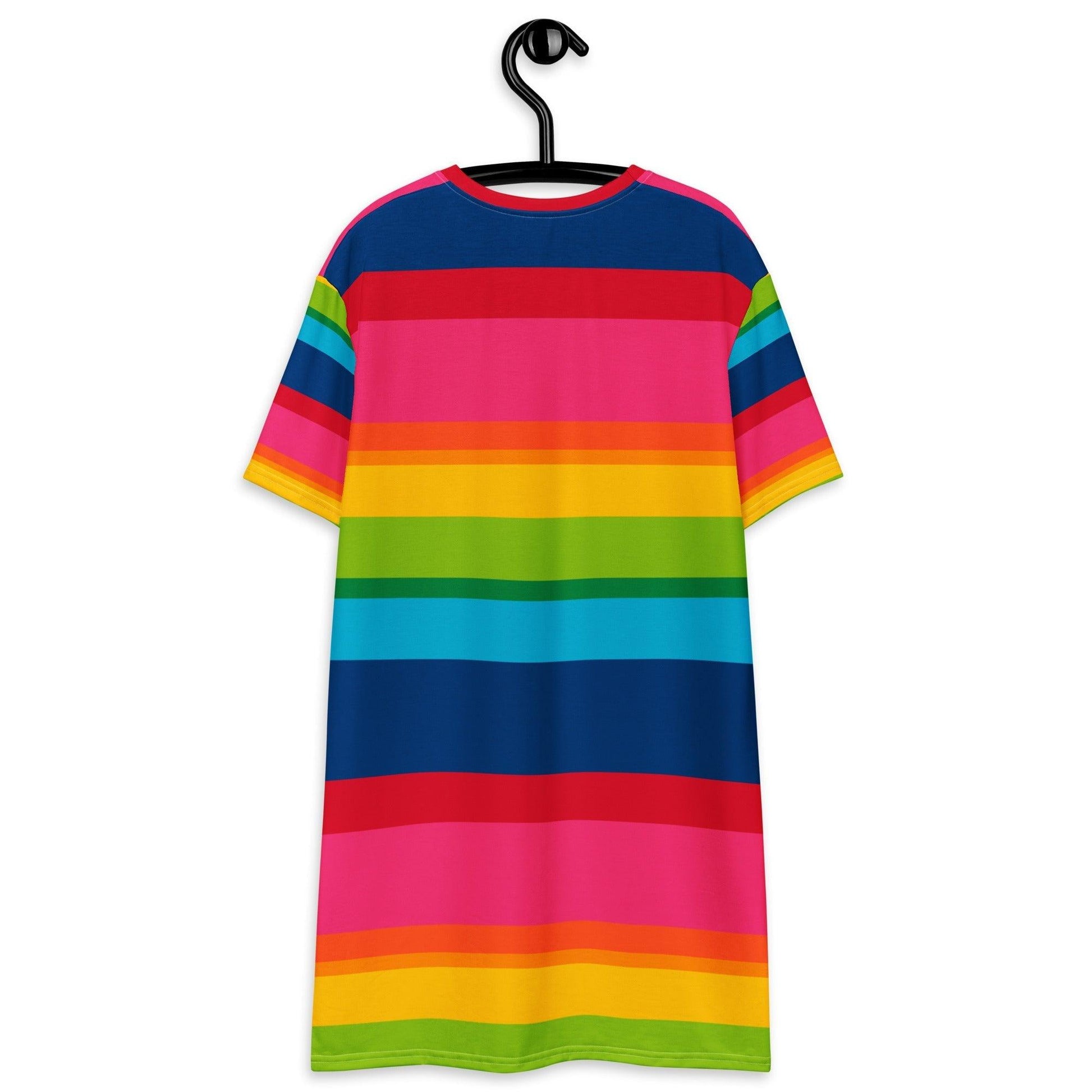 T-Shirt Dress - ELLIE rainbow stripe