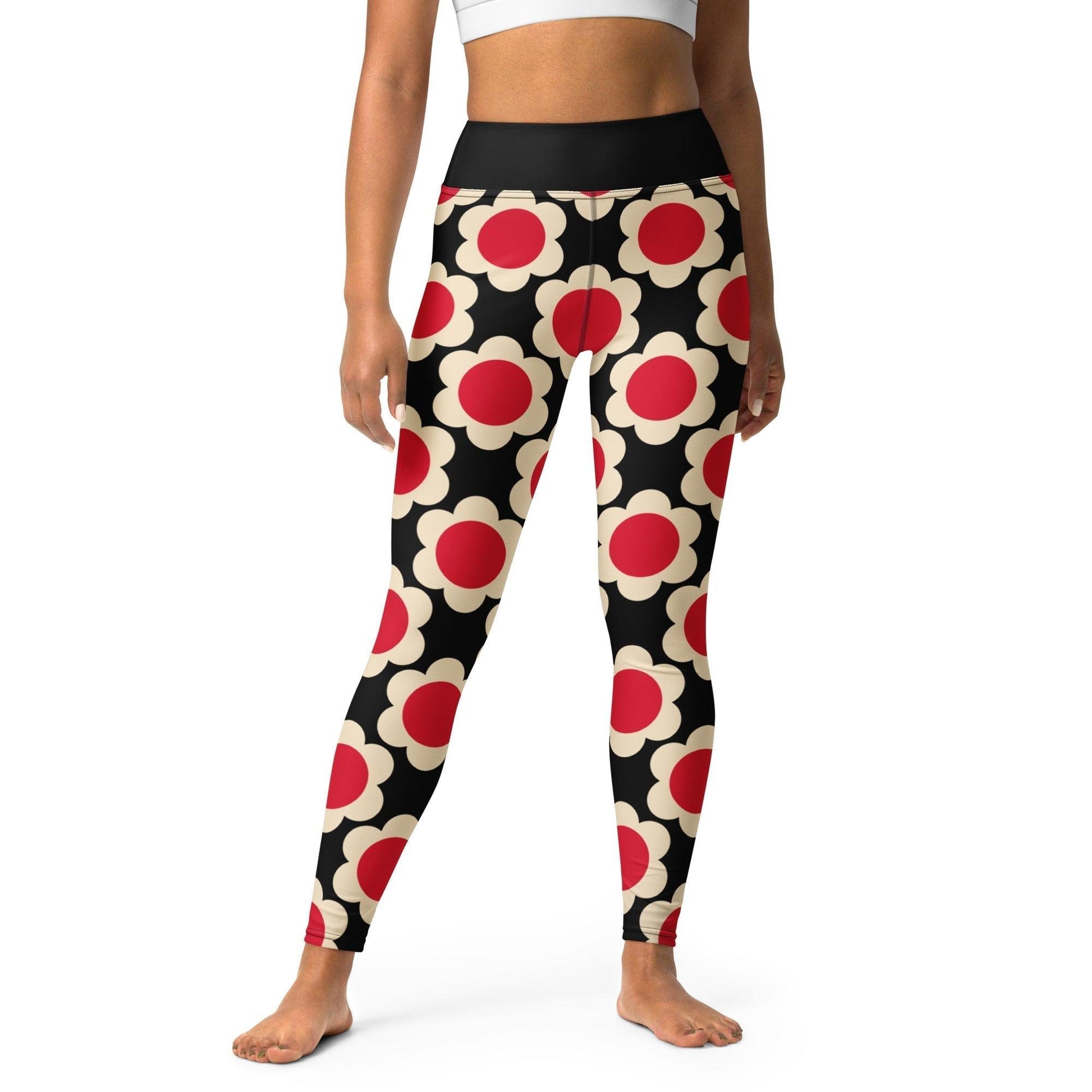 Yoga Leggings -2- ELLIE red black