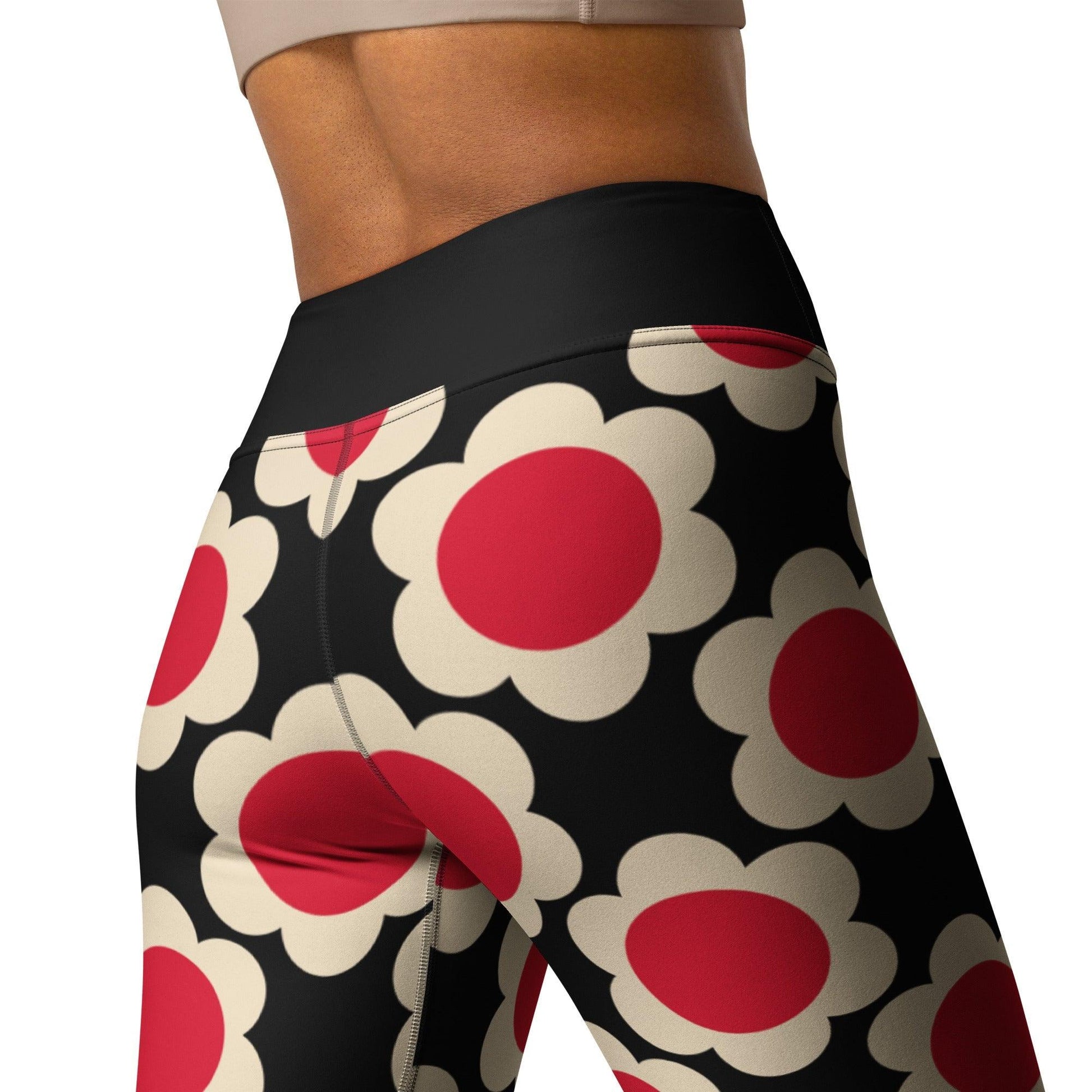 Yoga Leggings -2- ELLIE red black