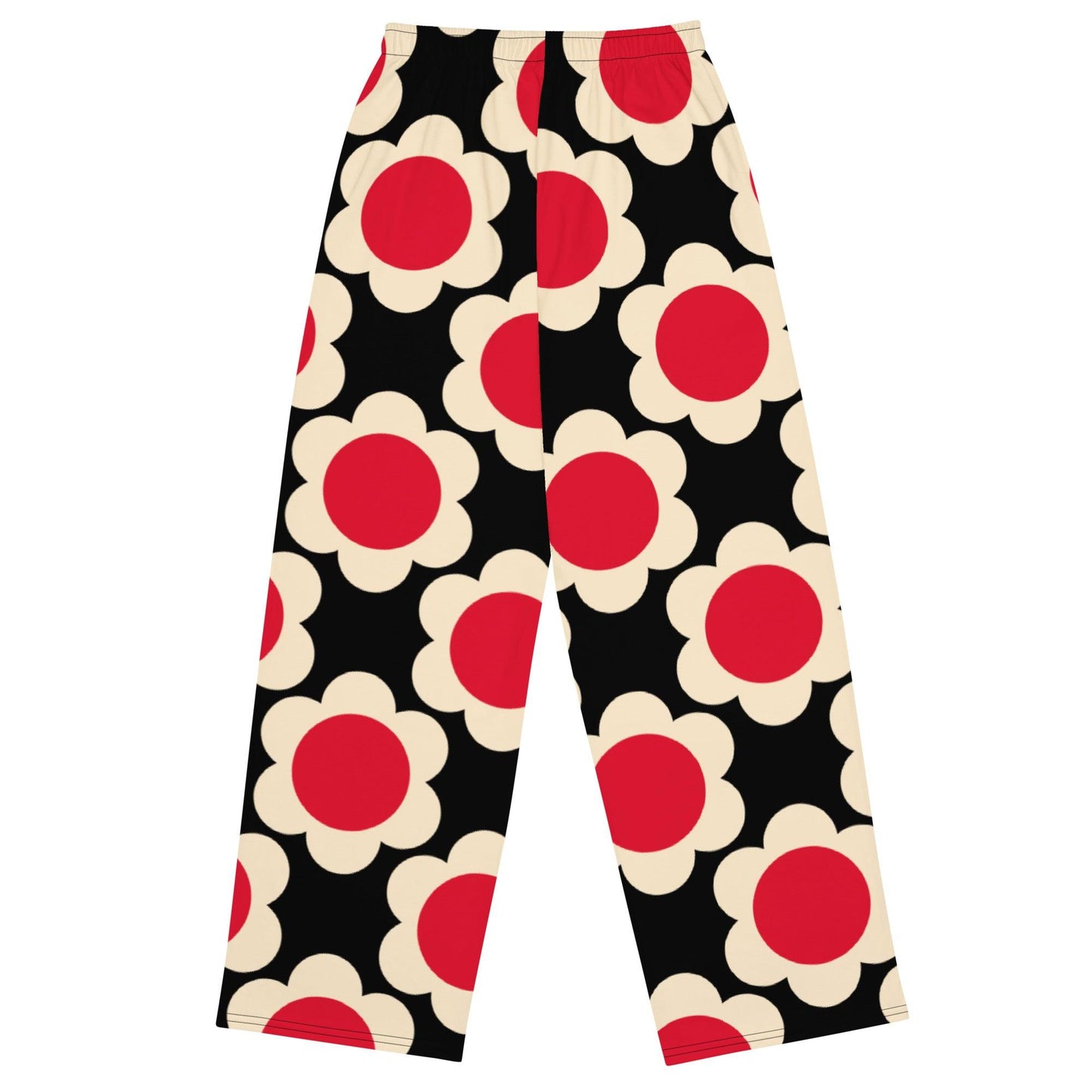 Pants - ELLIE red black - Classic floral print