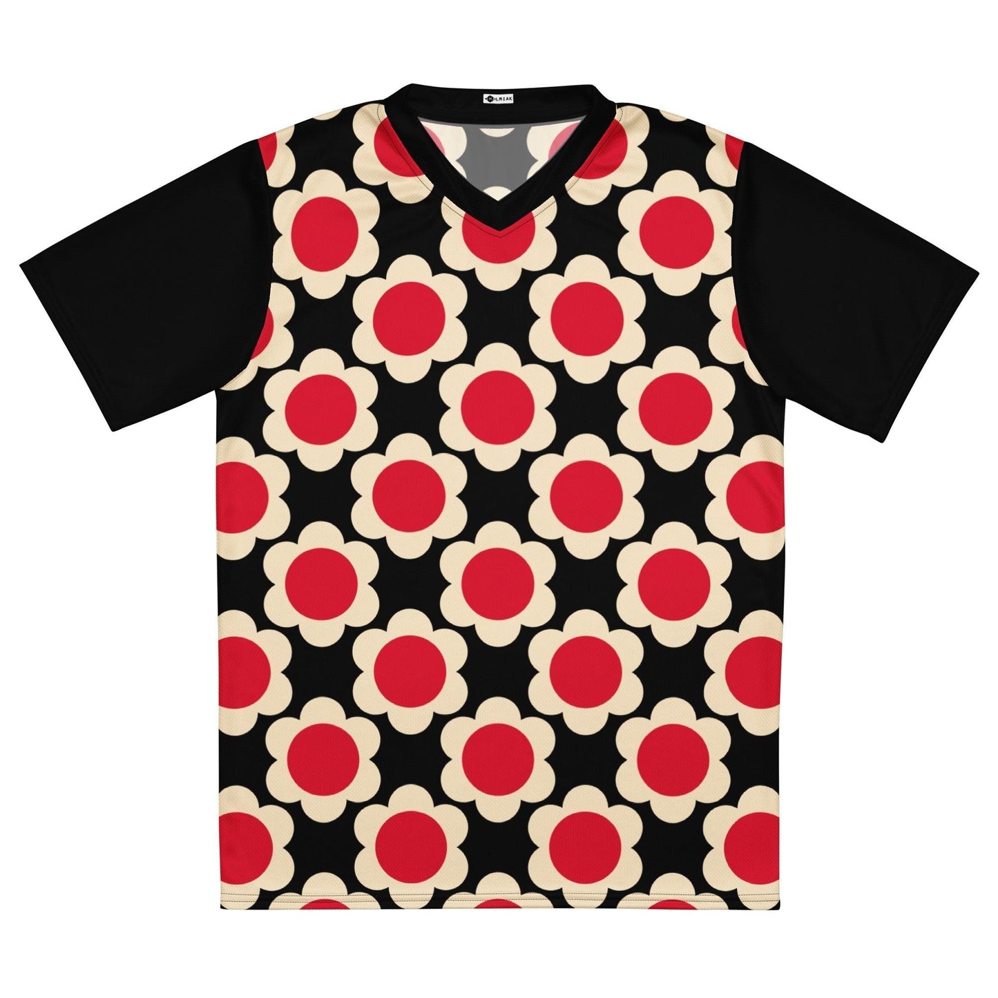Sports Jersey - ELLIE red black - Classic floral print 6XL