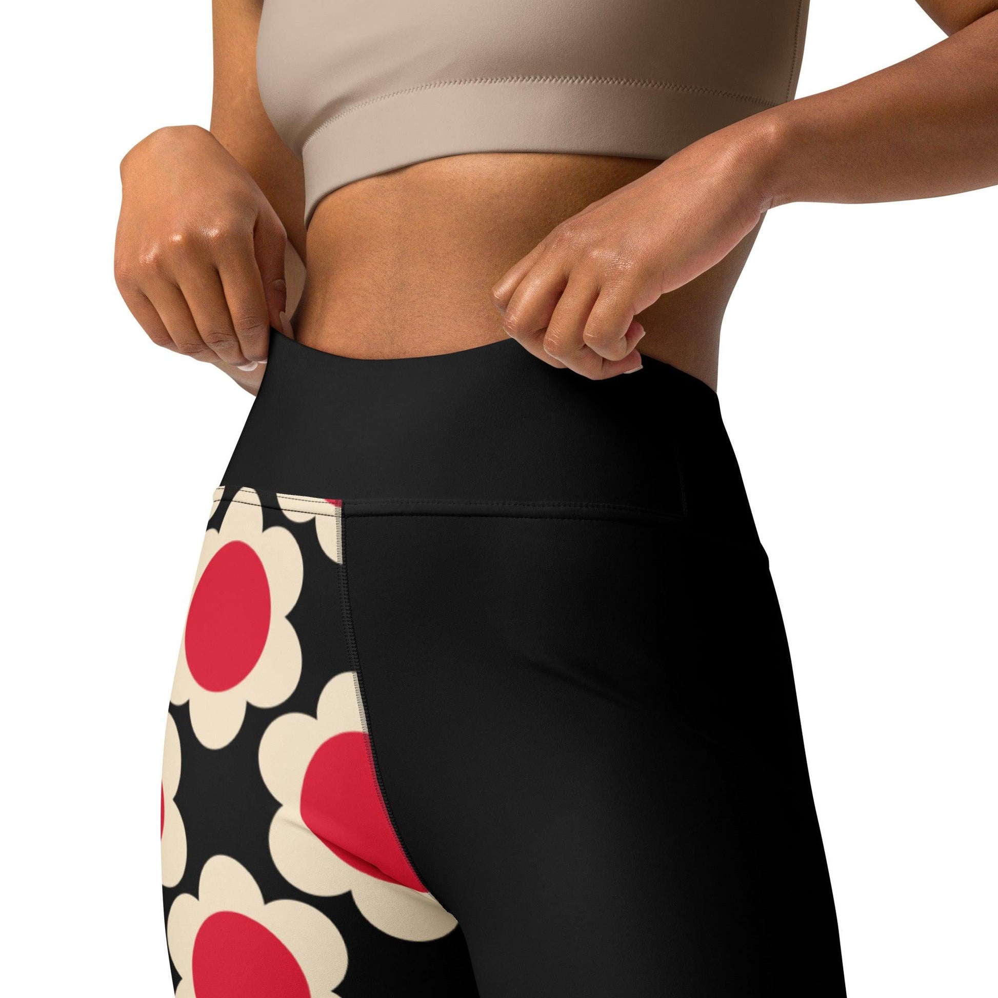 Yoga Leggings - ELLIE red black