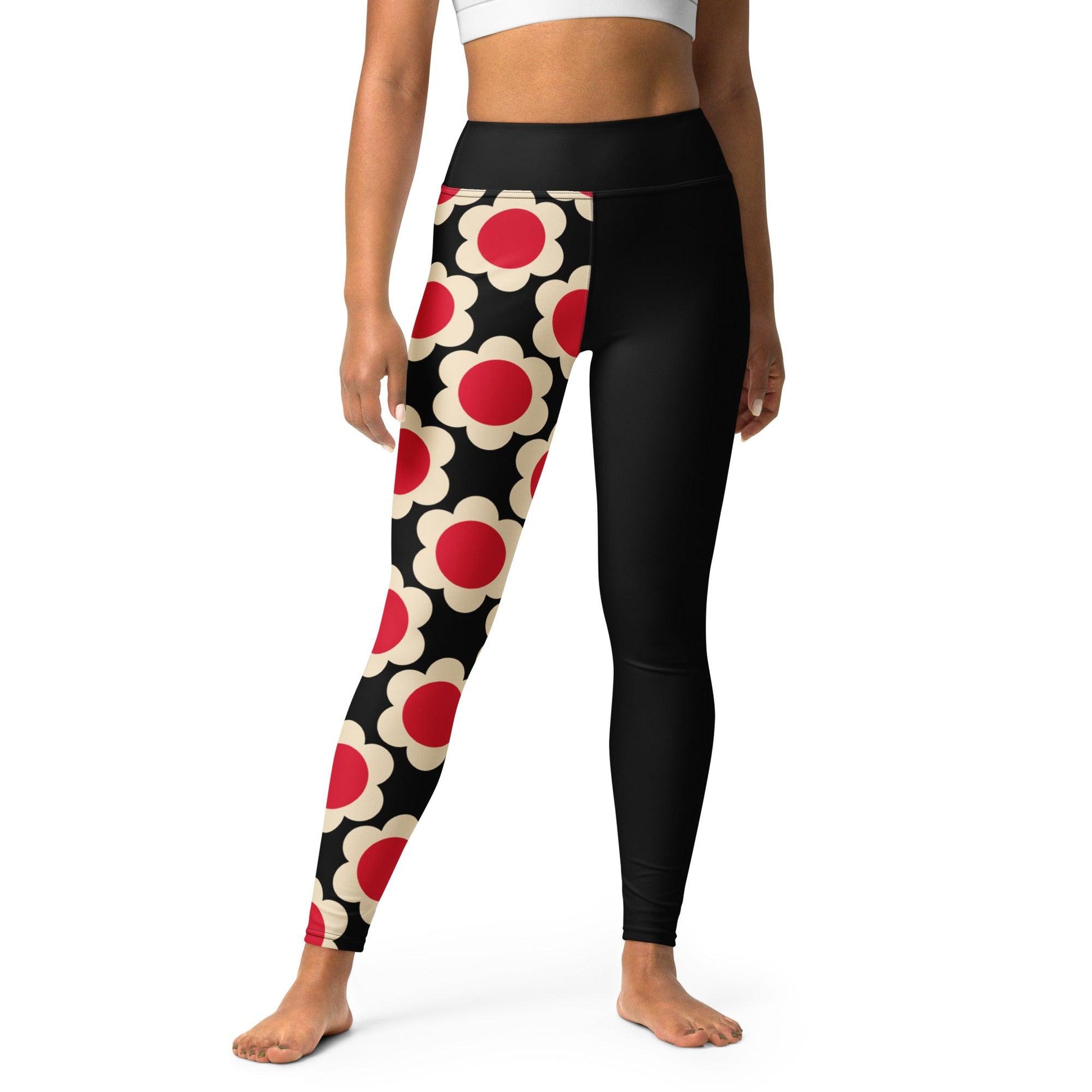Yoga Leggings - ELLIE red black