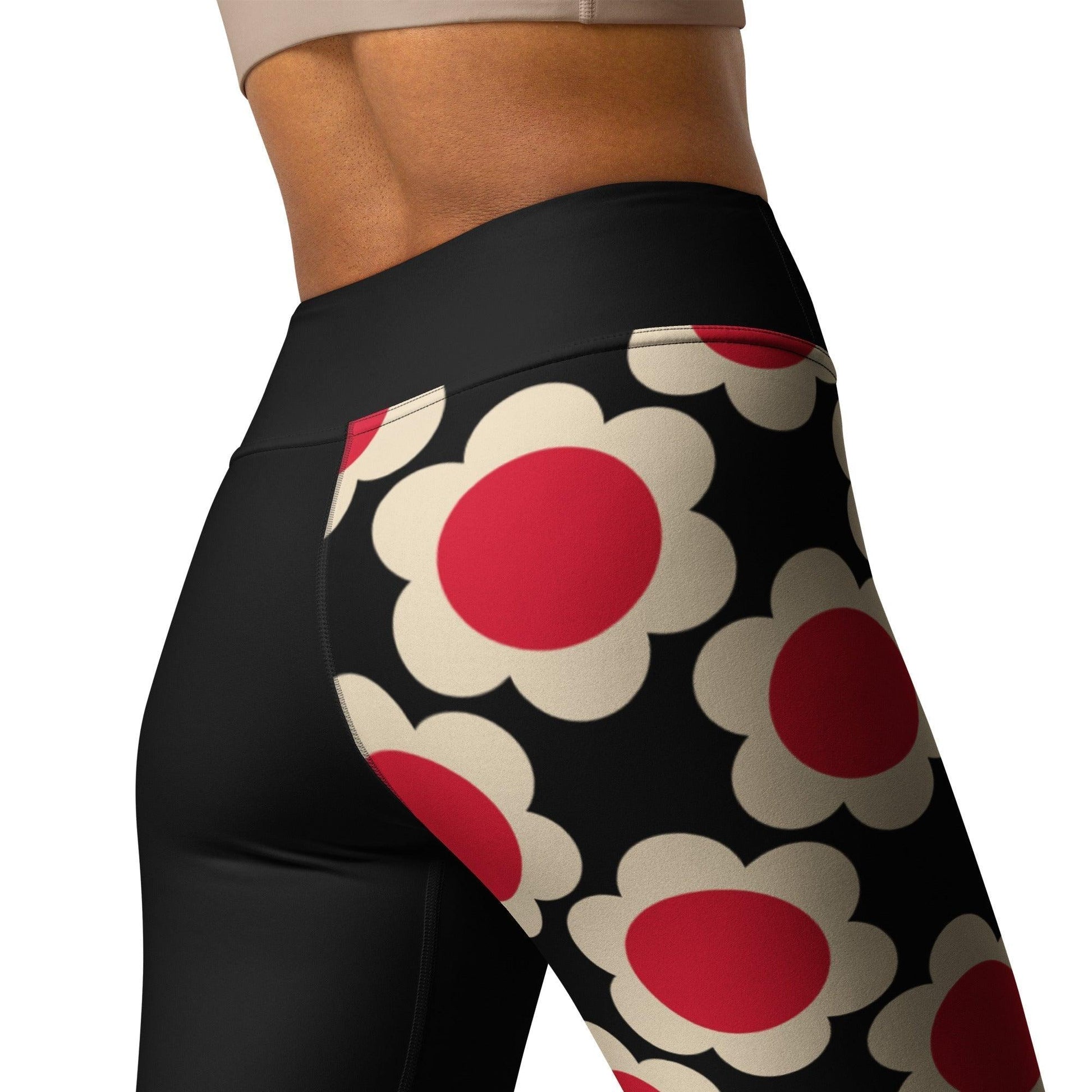 Yoga Leggings - ELLIE red black