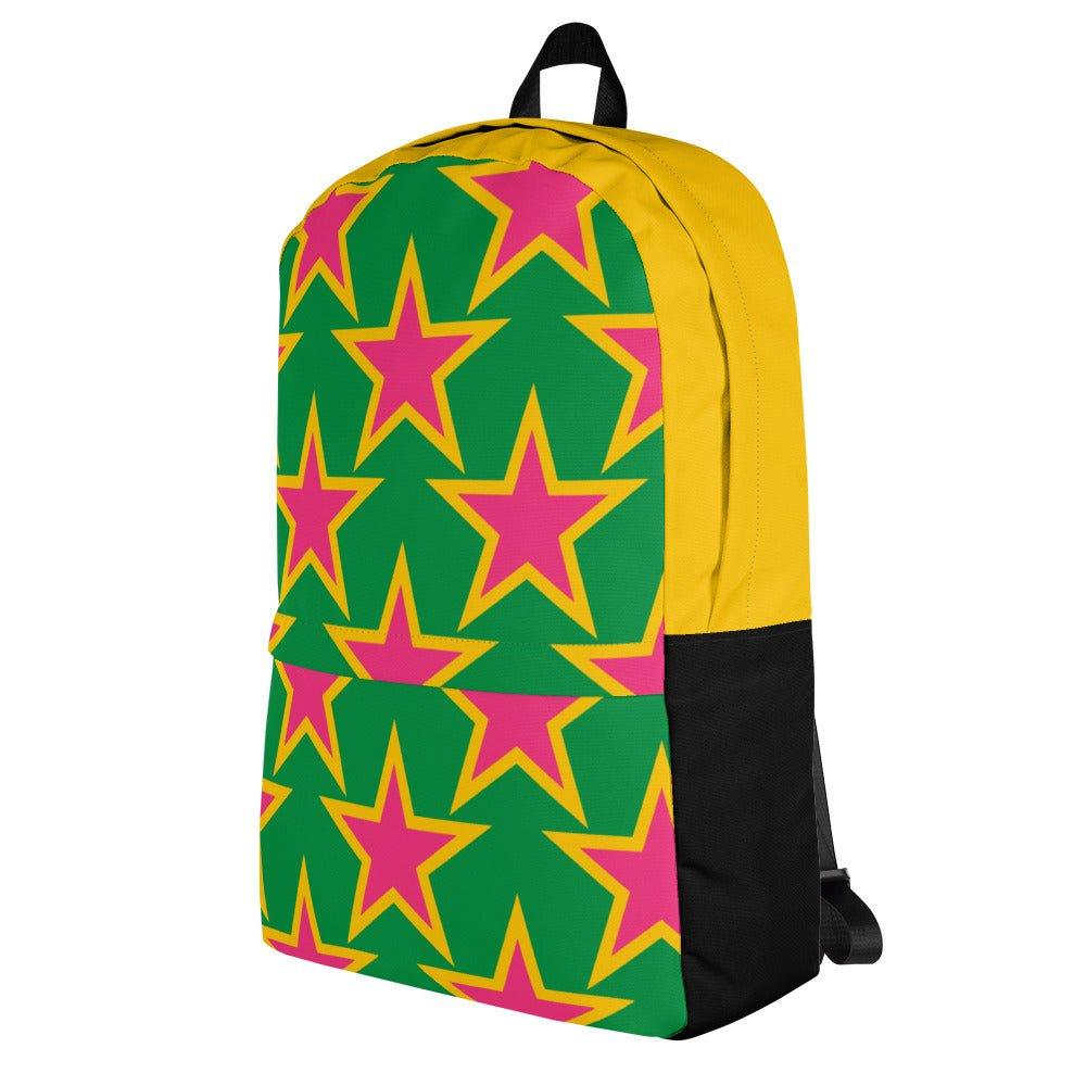 Backpack - ELLIE STAR green - Classic stars print