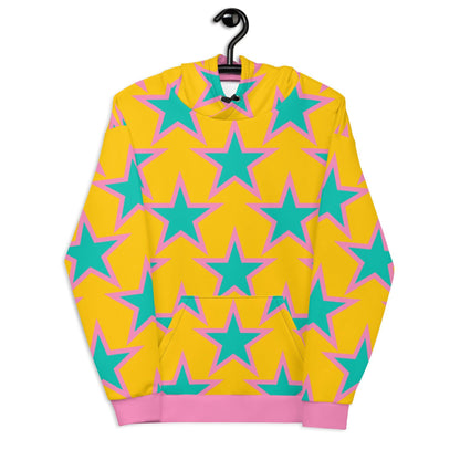 Hoodie - ELLIE STAR yellow - Classic stars print 6XL