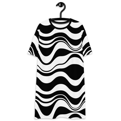 T-Shirt Dress - ENERGY WAVES black