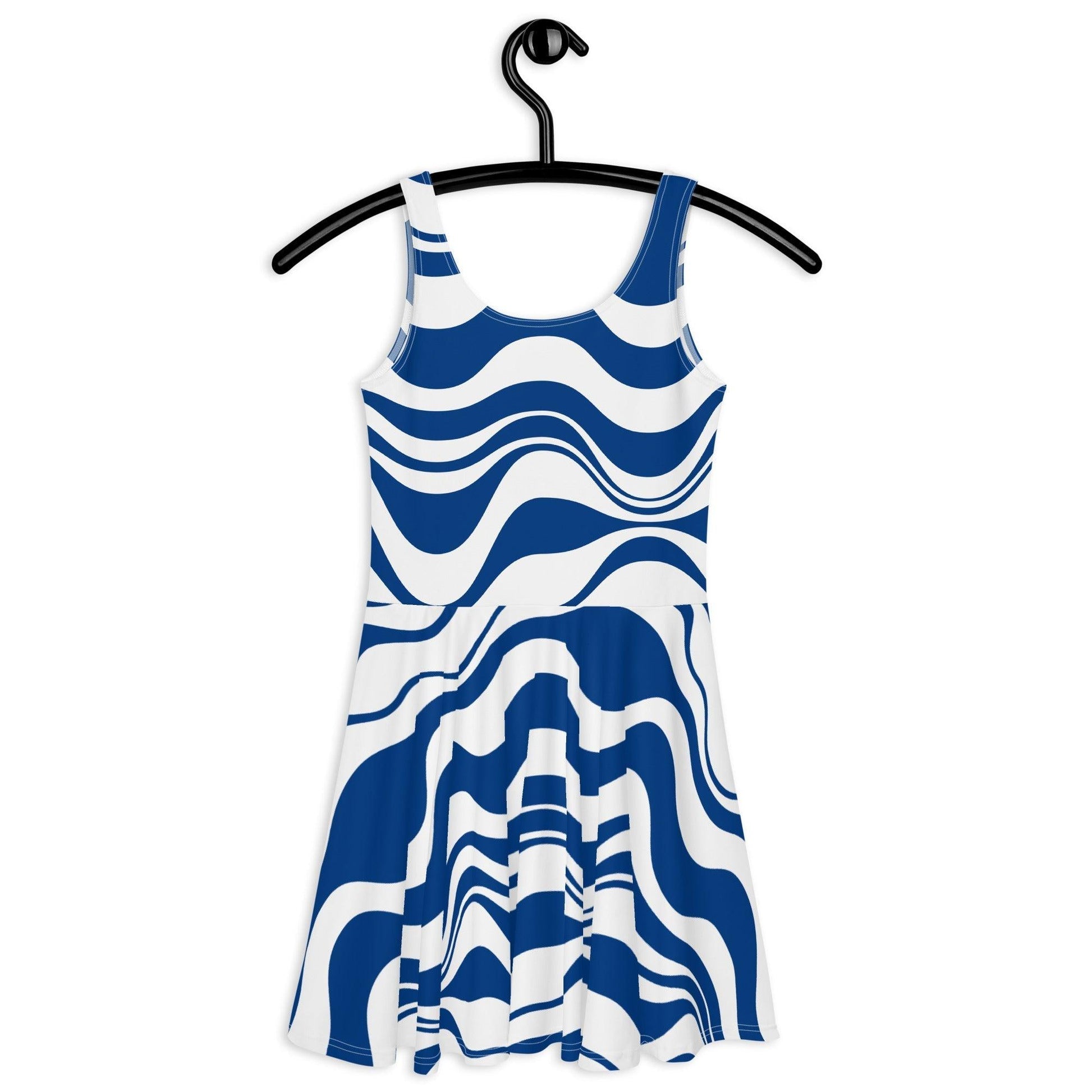 Skater Dress - ENERGY WAVES blue