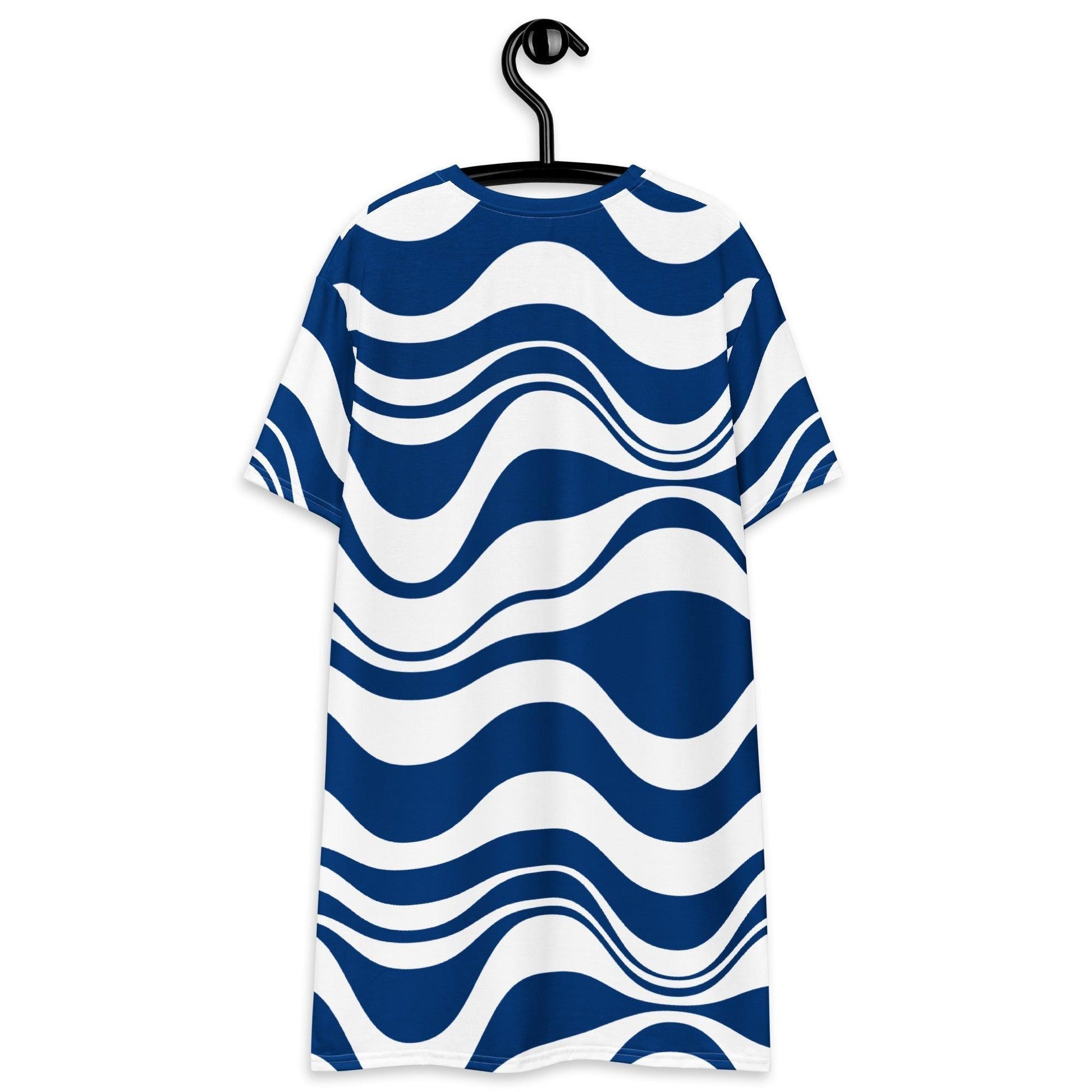 T-Shirt Dress - ENERGY WAVES blue