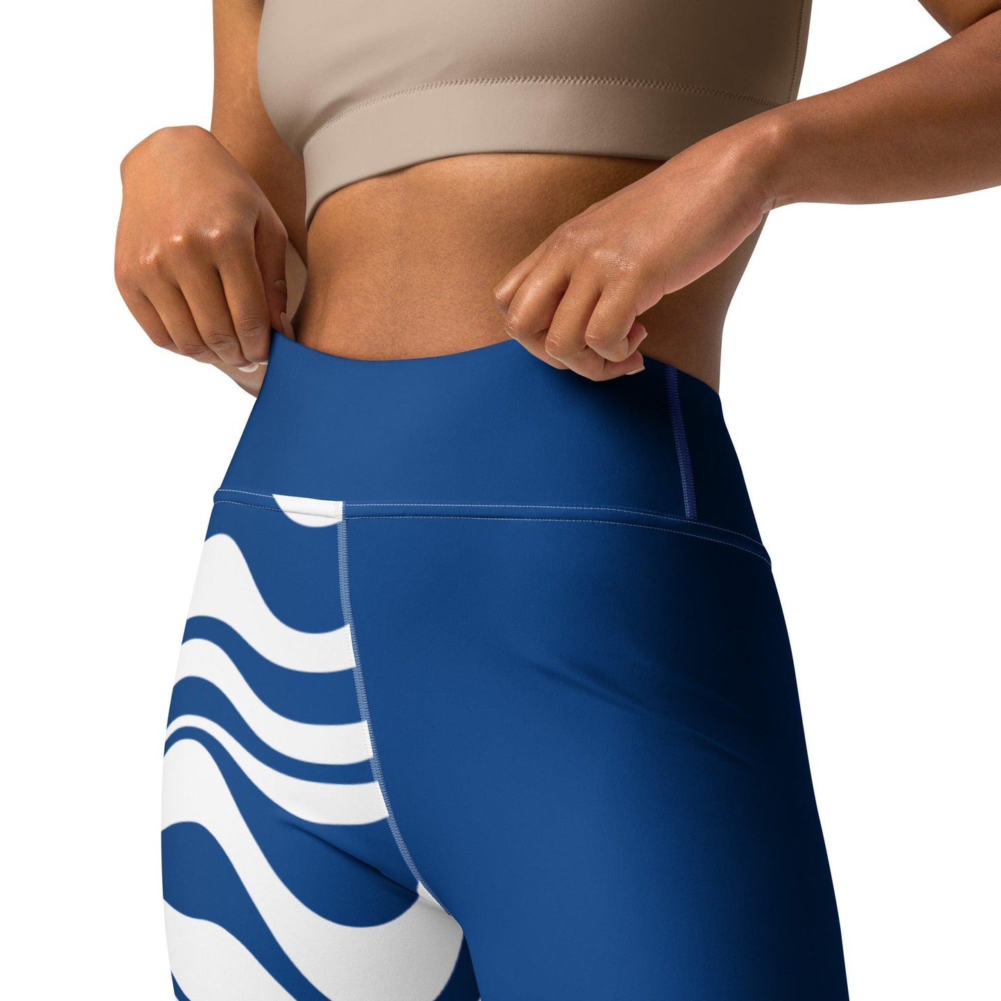 Yoga Leggings - ENERGY WAVES blue