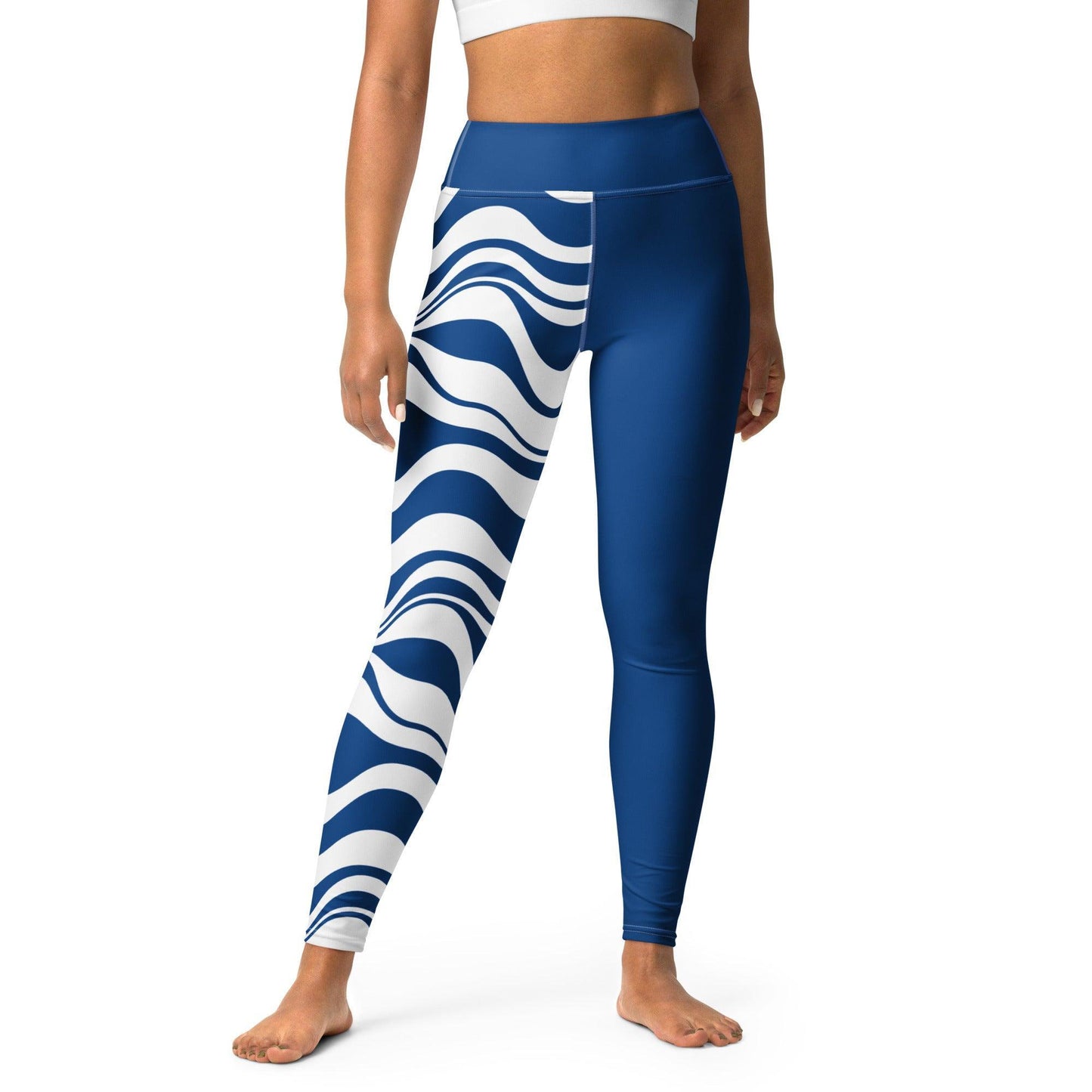 Yoga Leggings - ENERGY WAVES blue