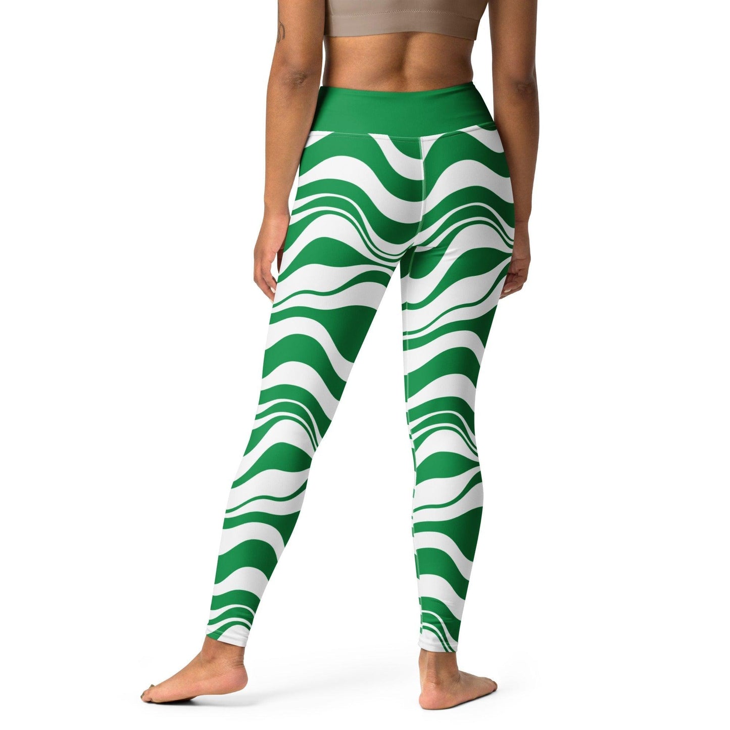 Yoga Leggings -2- ENERGY WAVES green