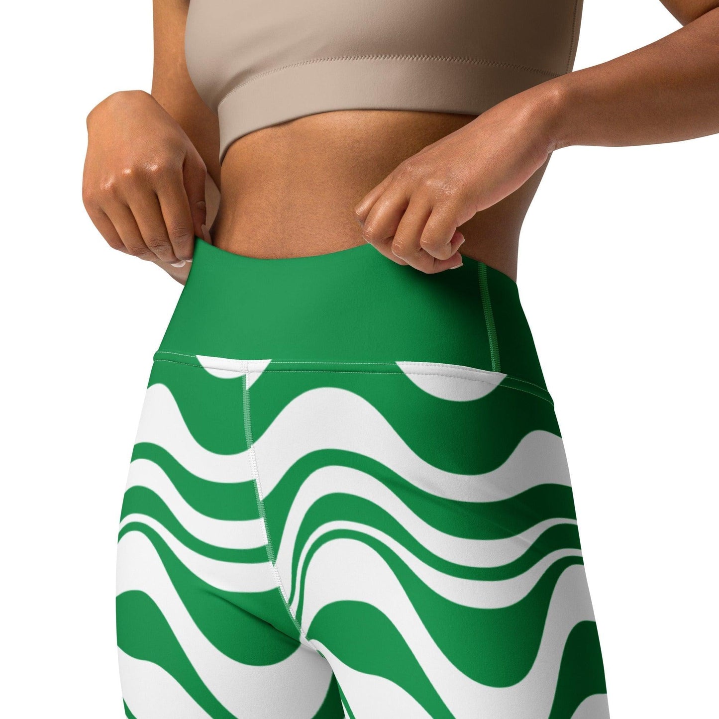 Yoga Leggings -2- ENERGY WAVES green