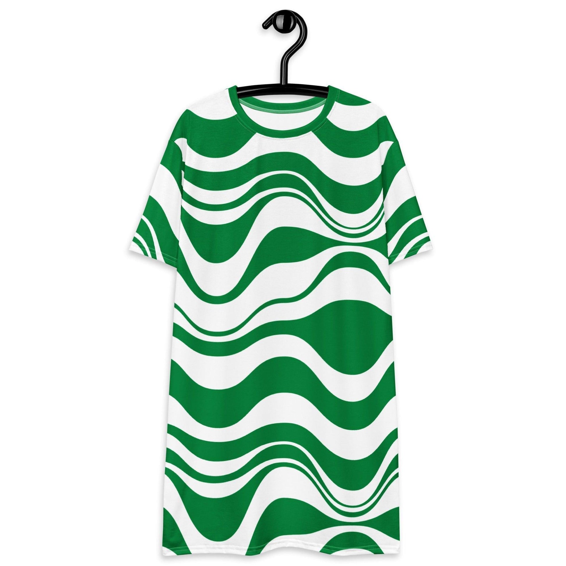 T-Shirt Dress - ENERGY WAVES green