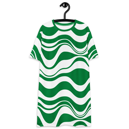T-Shirt Dress - ENERGY WAVES green