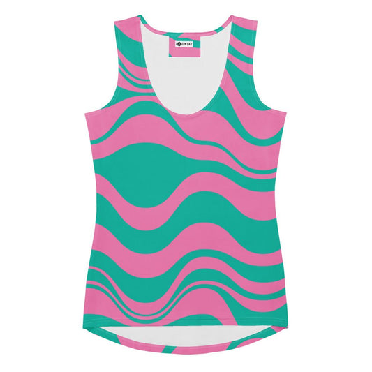 Tank Top - ENERGY WAVES pink mint