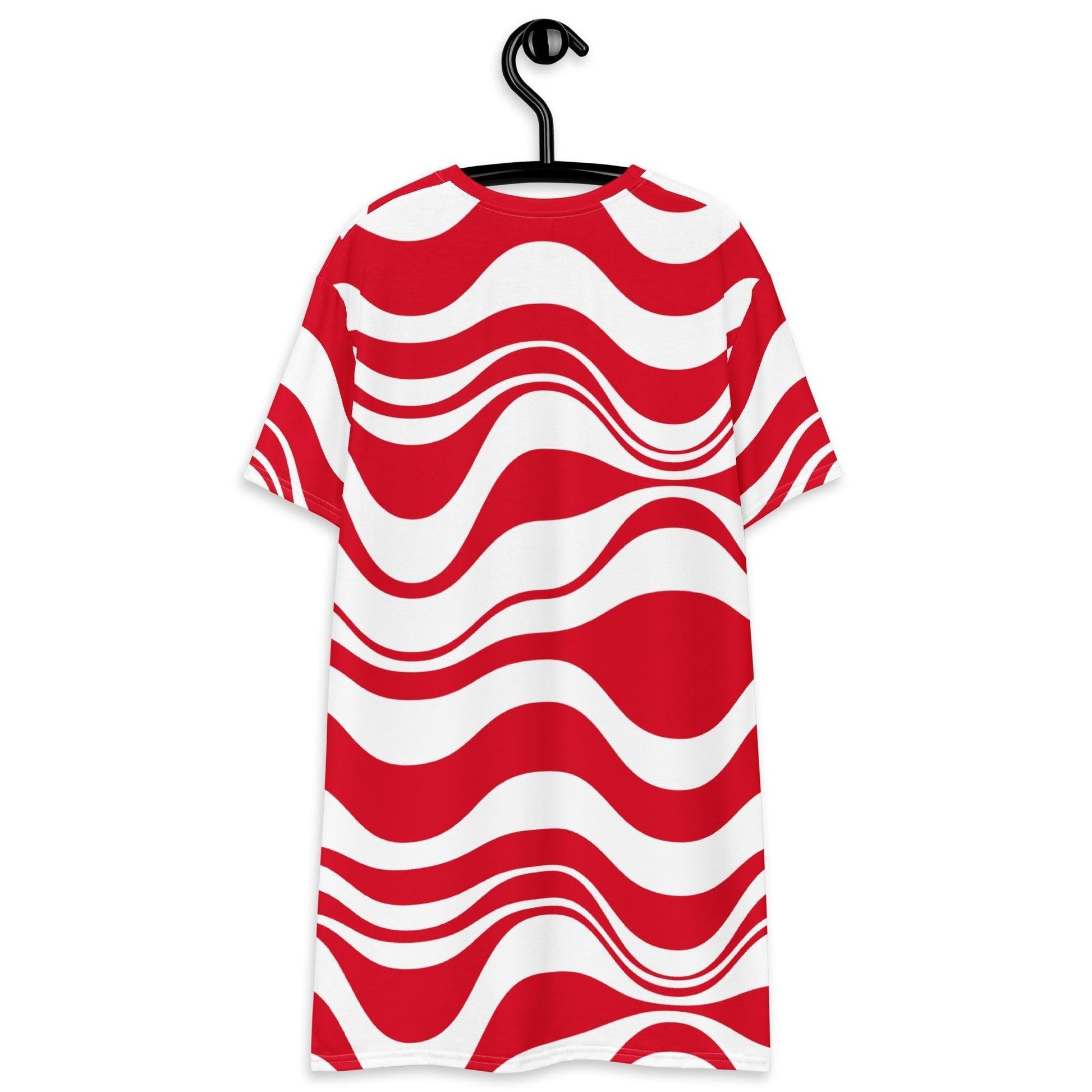 T-Shirt Dress - ENERGY WAVES red