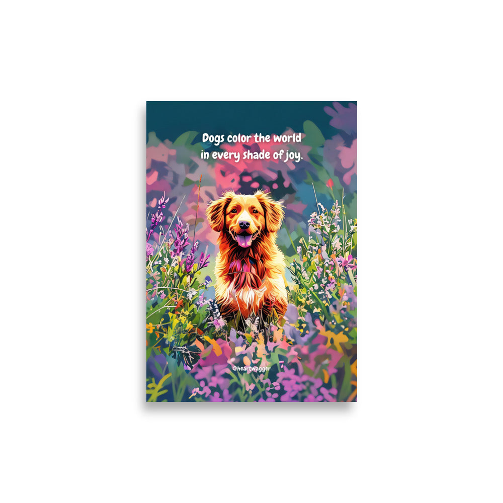 Poster - Dogs color the world in every shade of joy | SHALMIAK