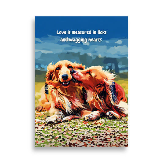 Poster - Love is measured in licks and wagging hearts | SHALMIAK