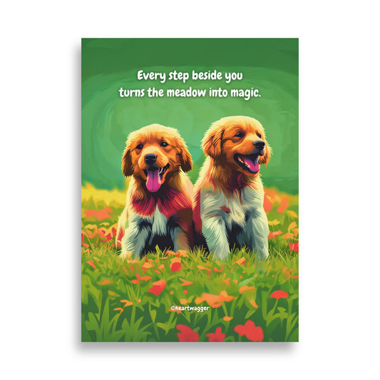 Poster - Every step beside you turns the meadow into magic | SHALMIAK