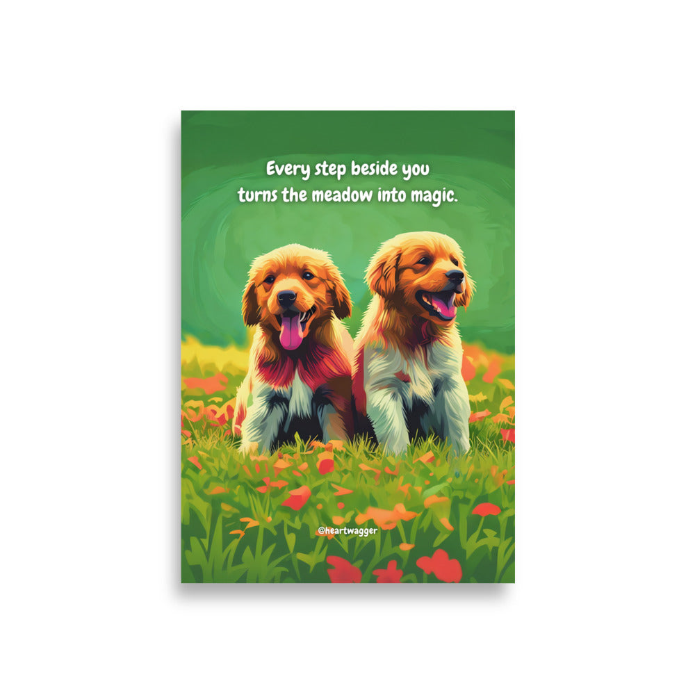 Poster - Every step beside you turns the meadow into magic | SHALMIAK