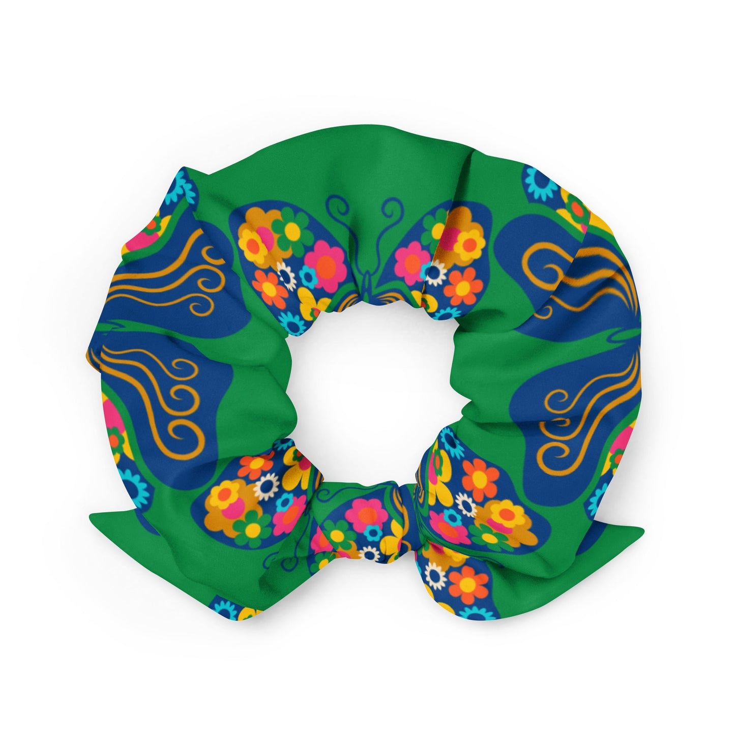Scrunchie - FAB FLOVERYFLY green