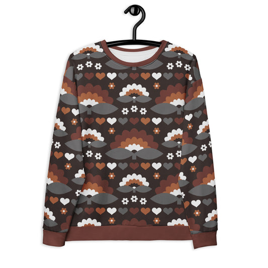 Sweatshirt - FALL IN LOVE mocca
