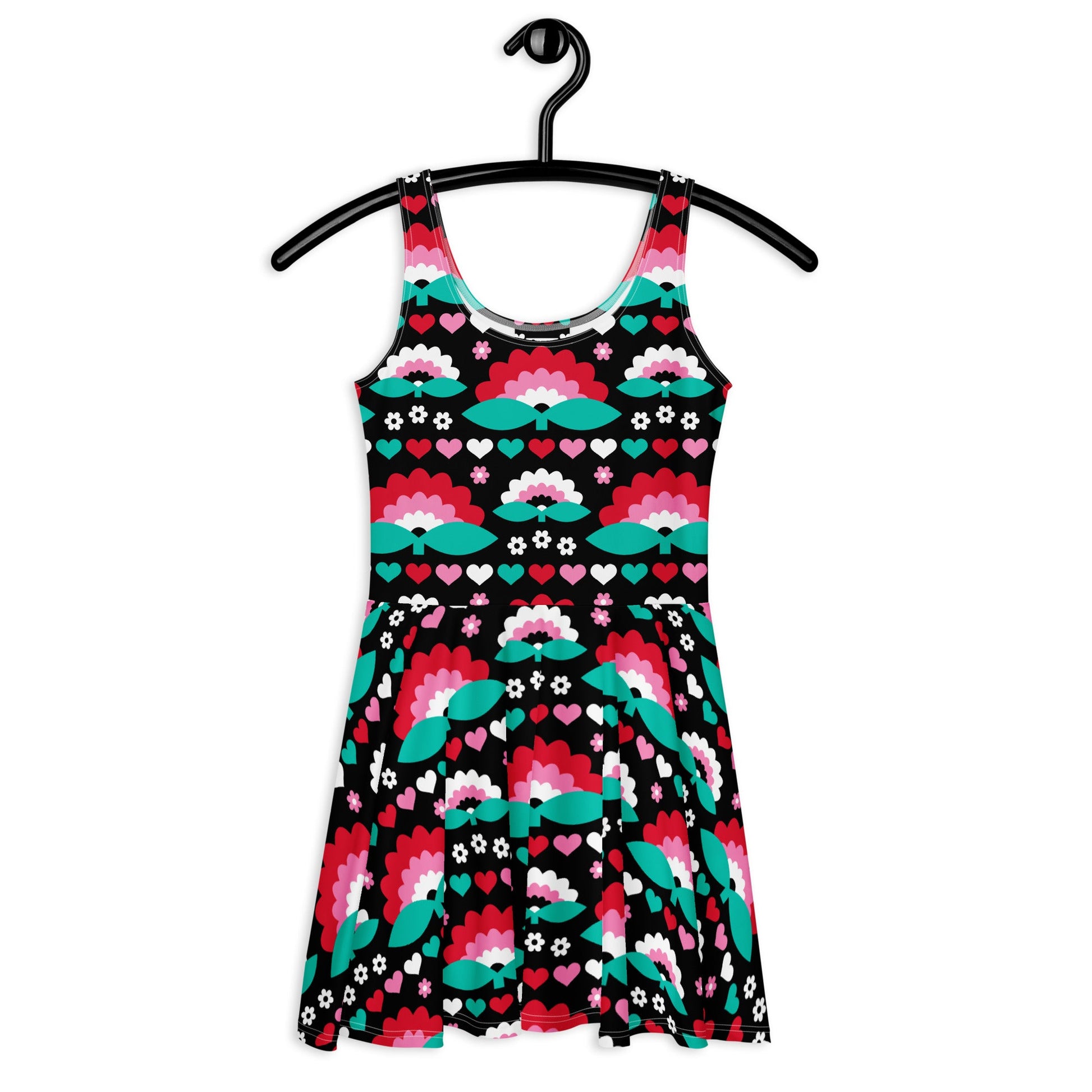 Skater Dress - FALL IN LOVE red