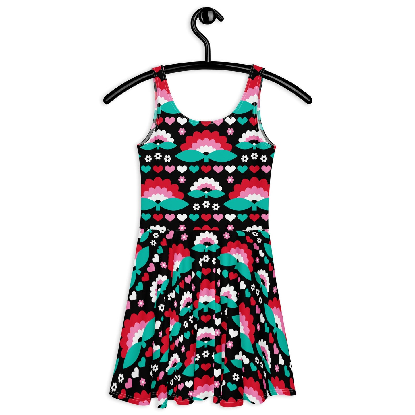 Skater Dress - FALL IN LOVE red