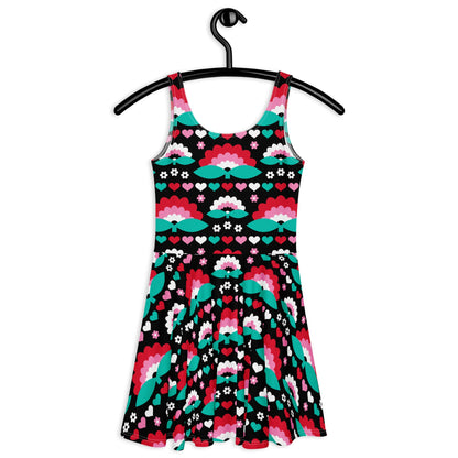 Skater Dress - FALL IN LOVE red