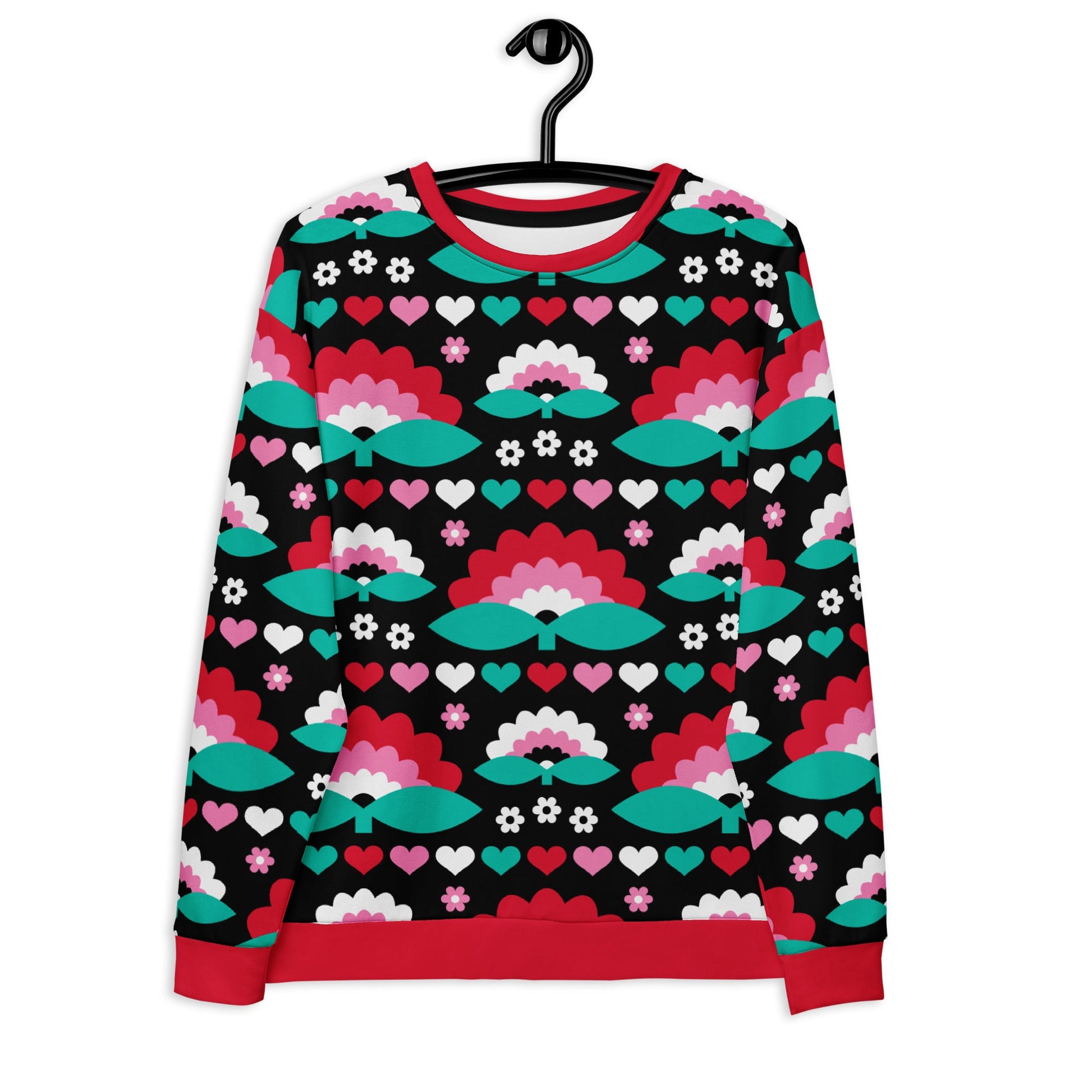 Sweatshirt - FALL IN LOVE red