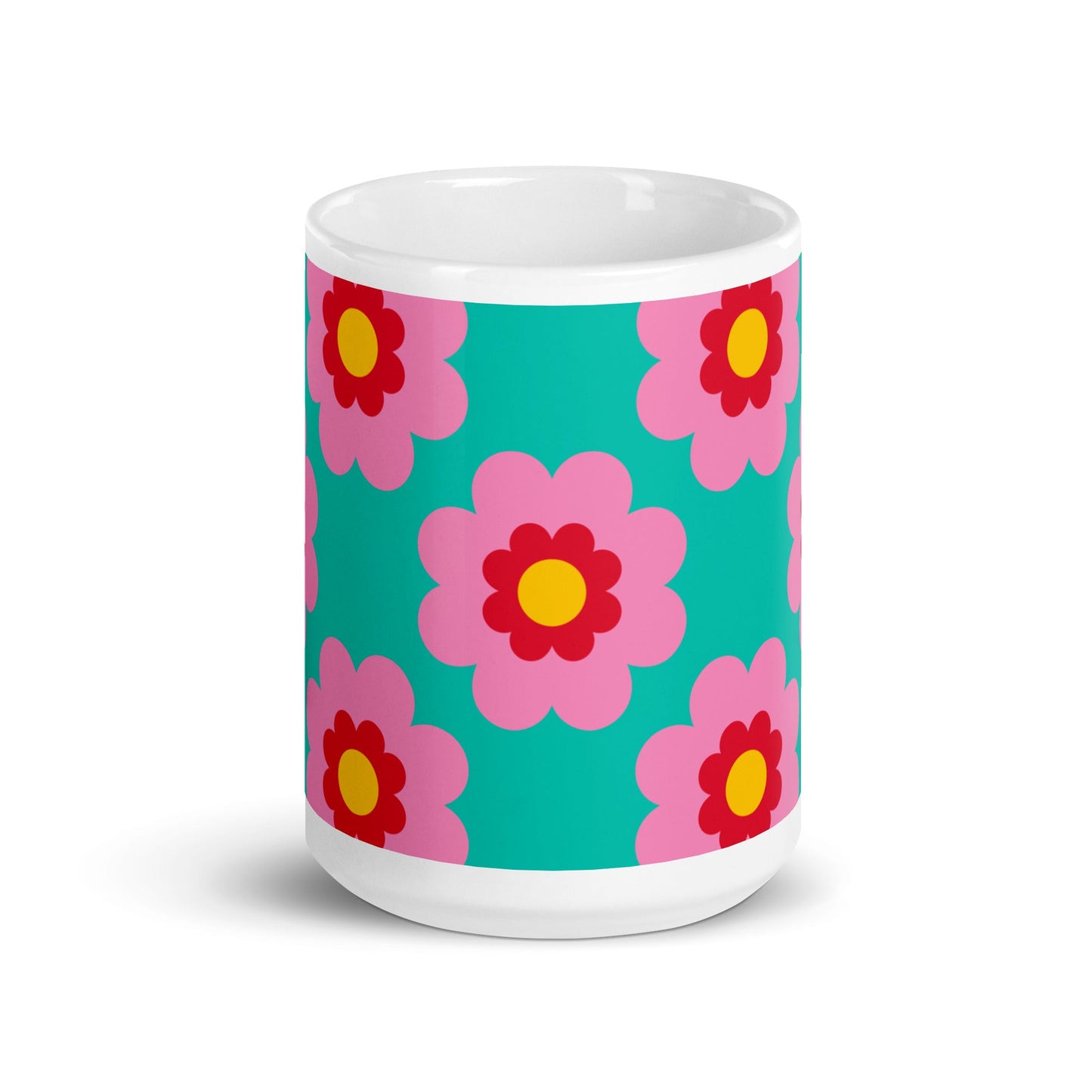 Mug - FANCY BLOOM pink mint