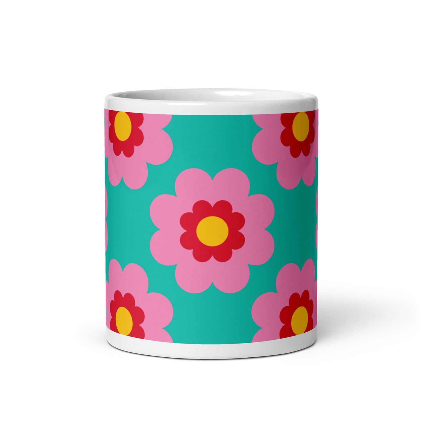 Mug - FANCY BLOOM pink mint