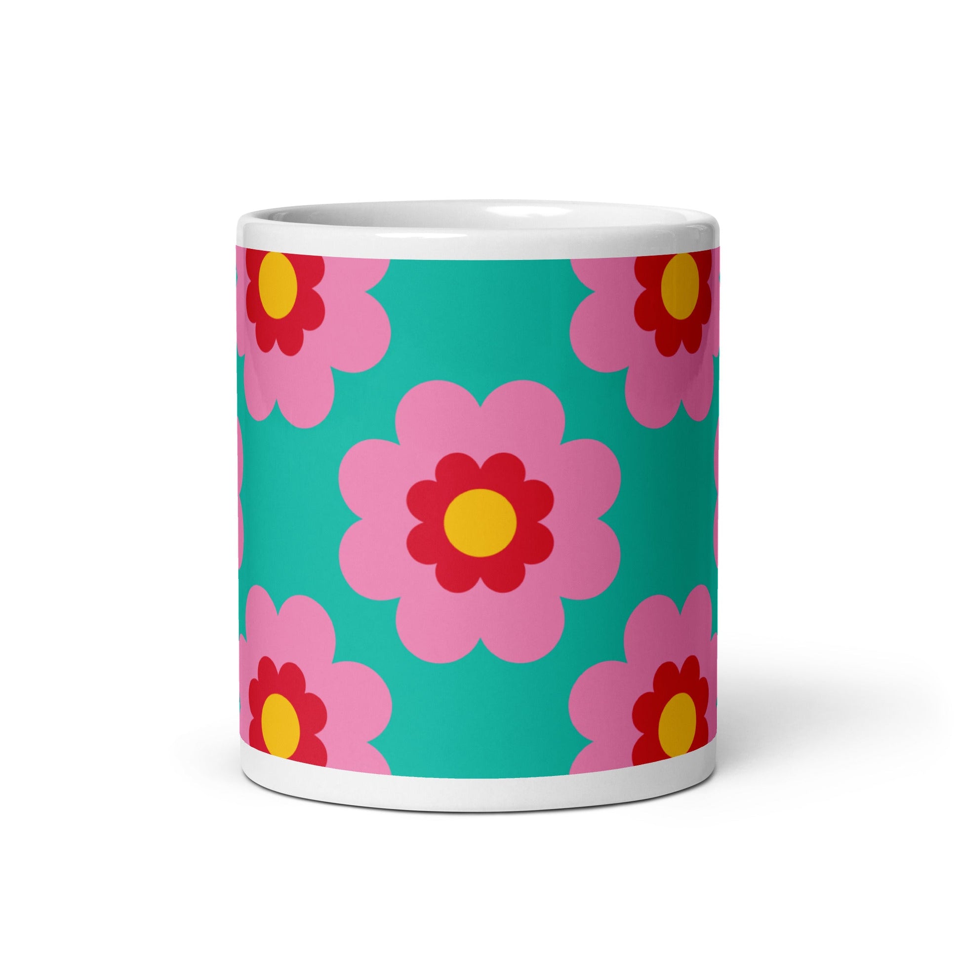 Mug - FANCY BLOOM pink mint