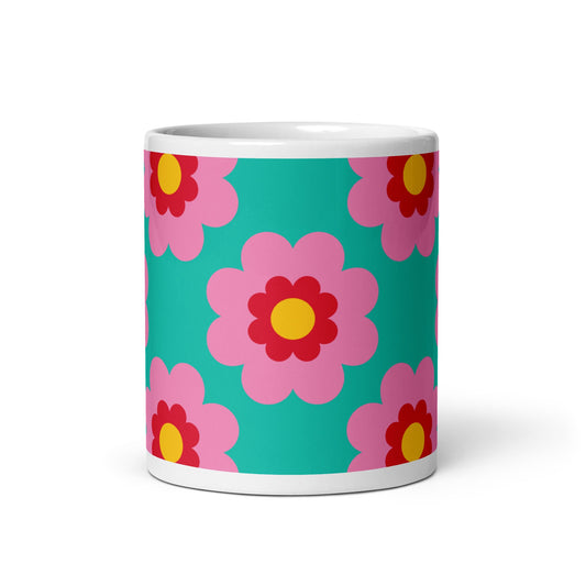 Mug - FANCY BLOOM pink mint