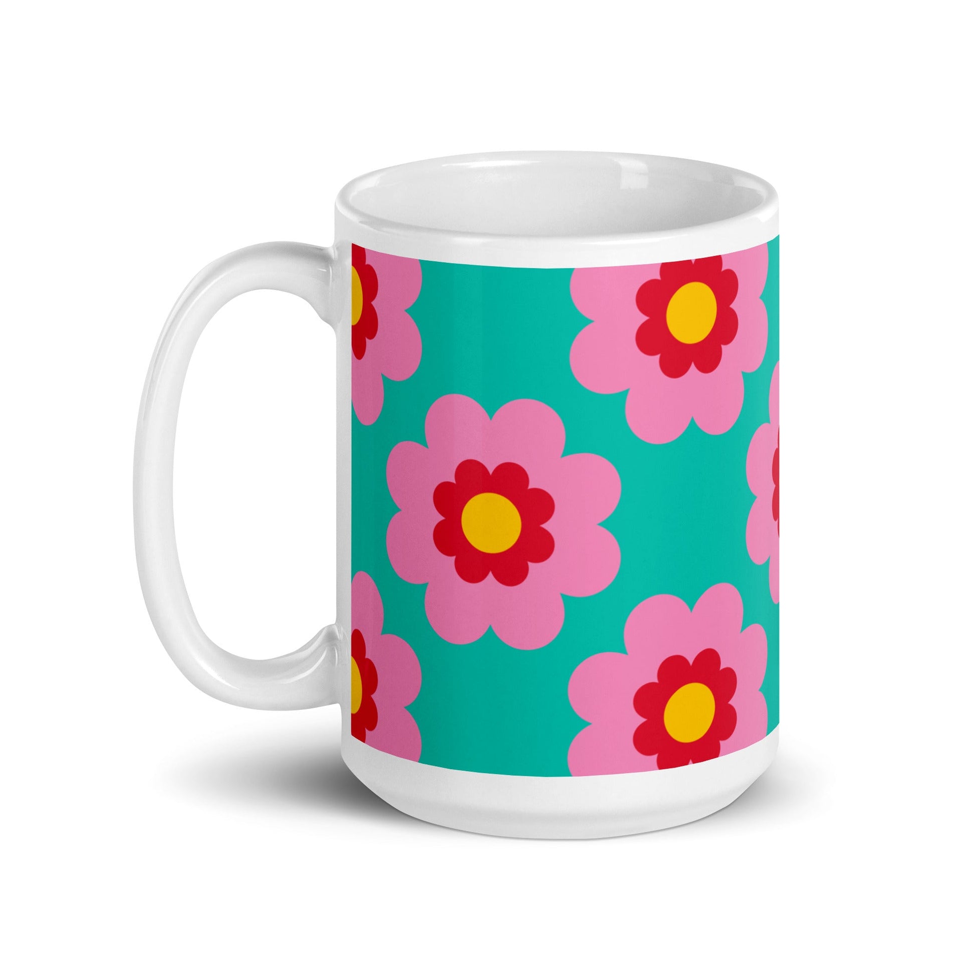 Mug - FANCY BLOOM pink mint