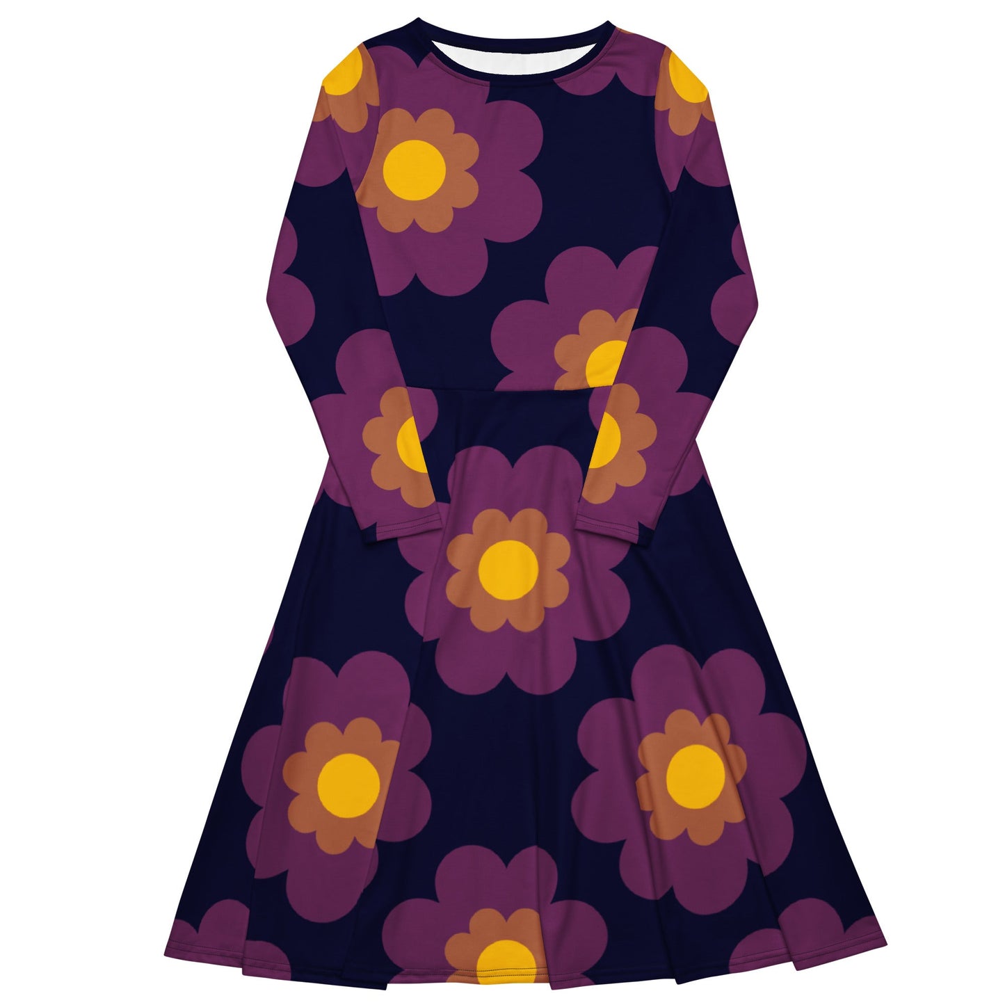 Midi Dress - FANCY BLOOM plum