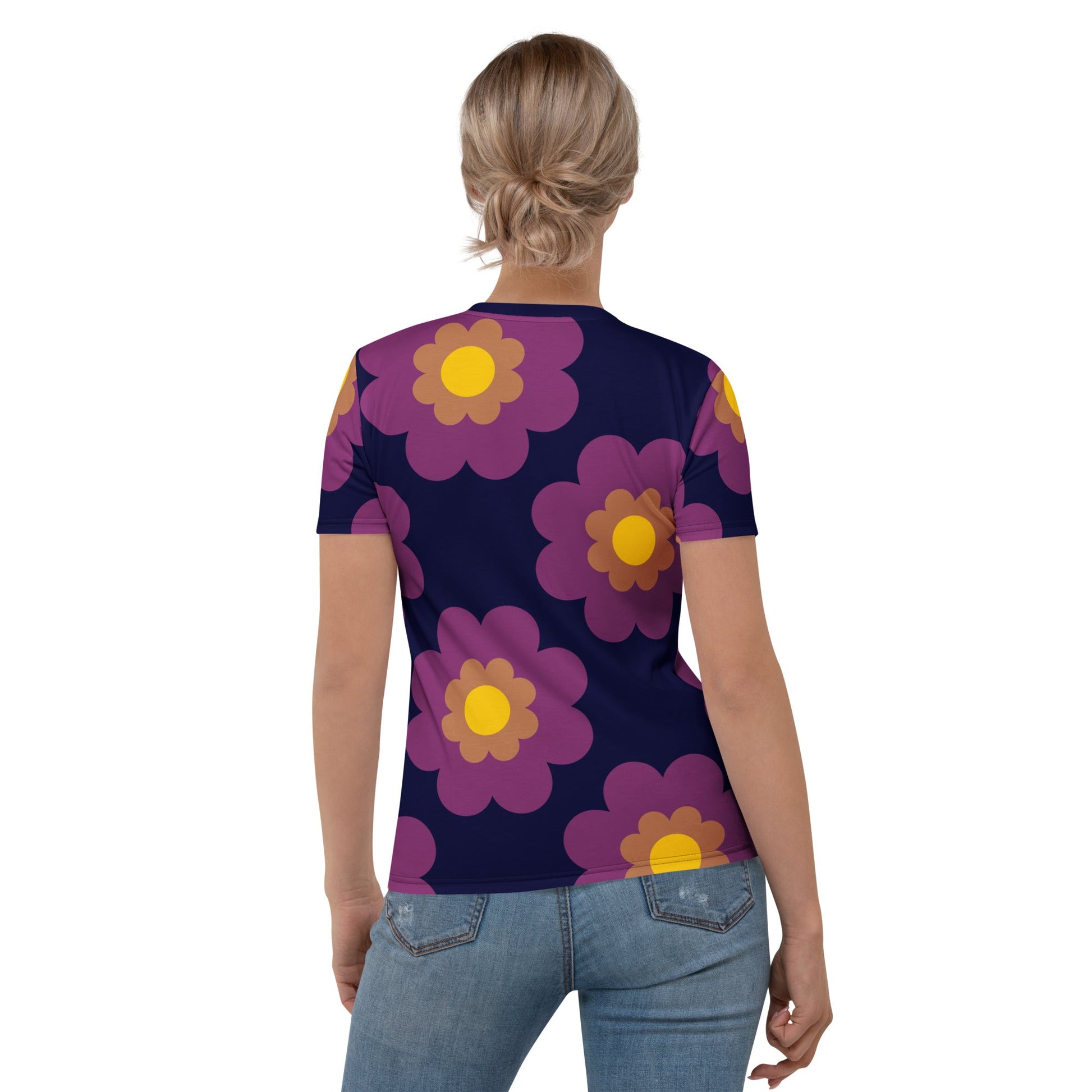 Woman's T-Shirt - FANCY BLOOM plum