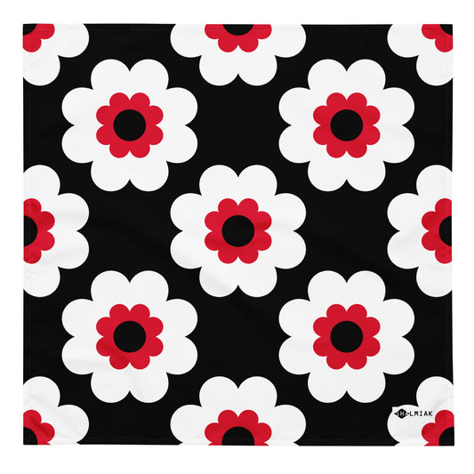 Bandana - FANCY BLOOM red black