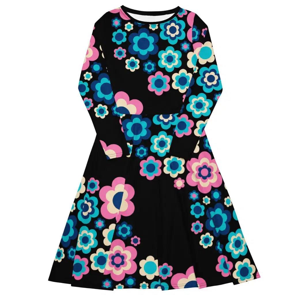 Midi dress - FLORA FOREVER sweet - Floating flower print