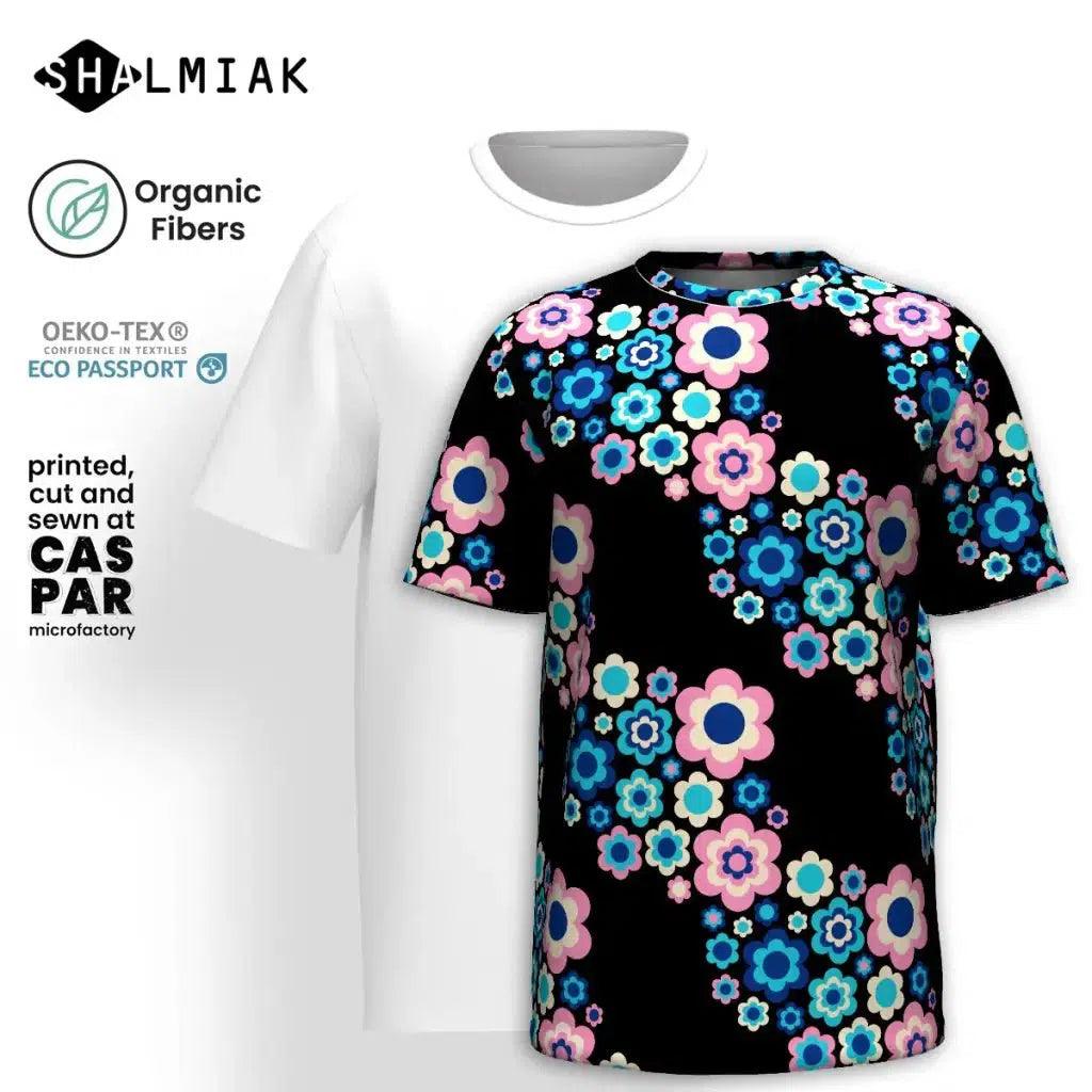 Organic cotton t-shirt - FLORA FOREVER sweet - Floating flower print