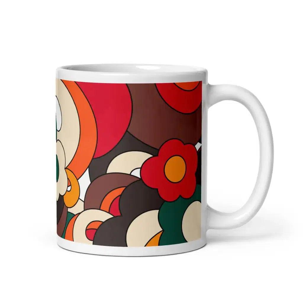 Mug - FLORENCE retro - Elegant floral print