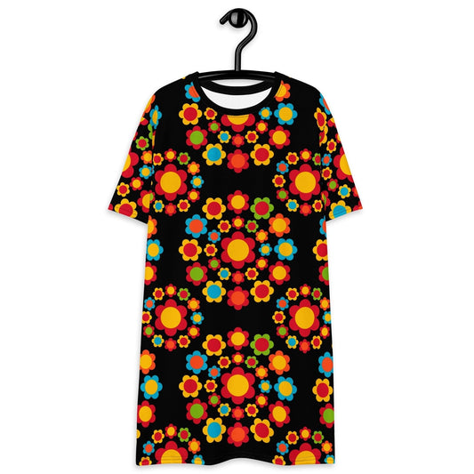 T-Shirt Dress - FLOWERSHOP color
