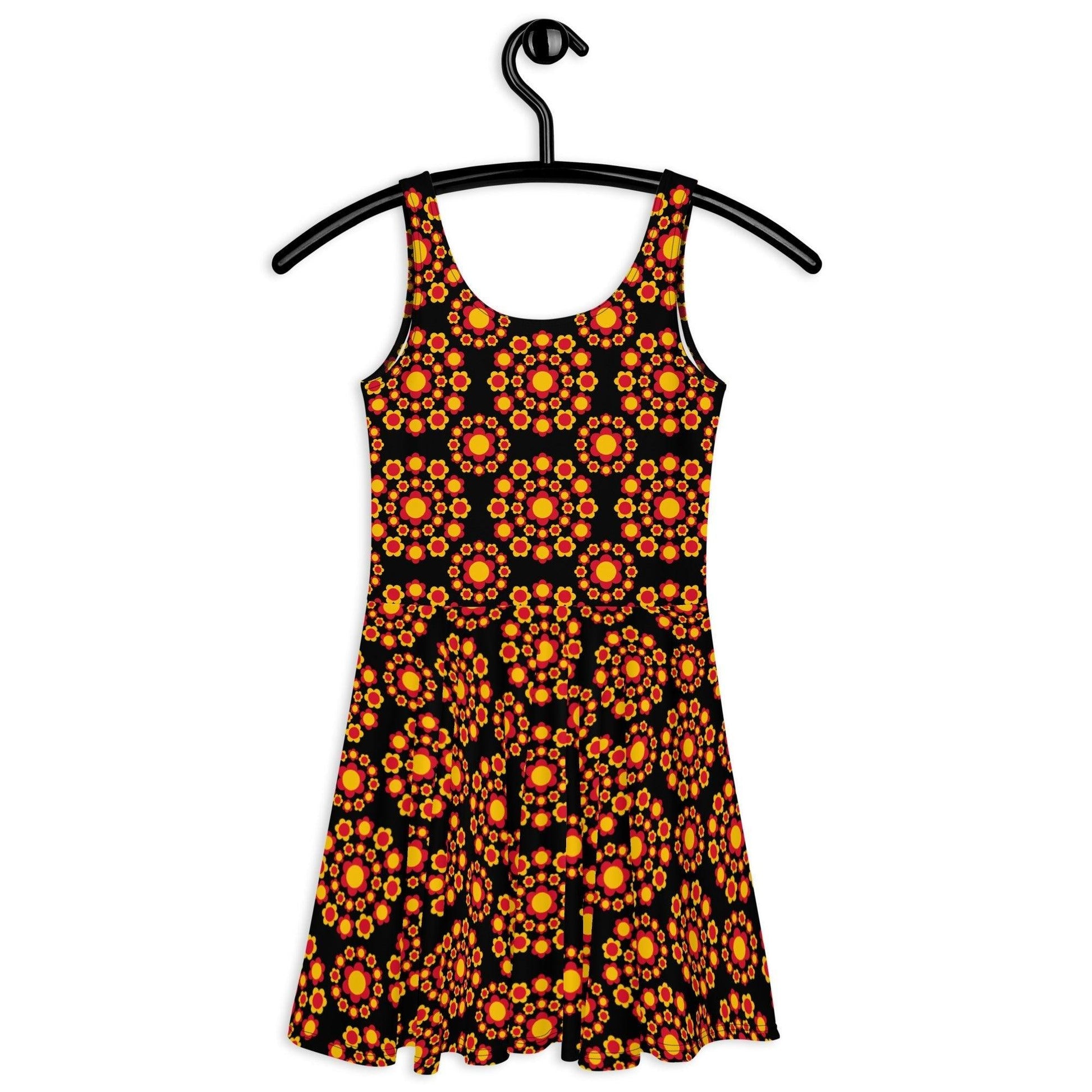 Skater Dress - FLOWERSHOP red yellow